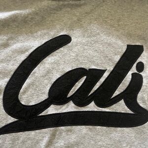 Gray Sweatshirt with Black 'Cali' Design